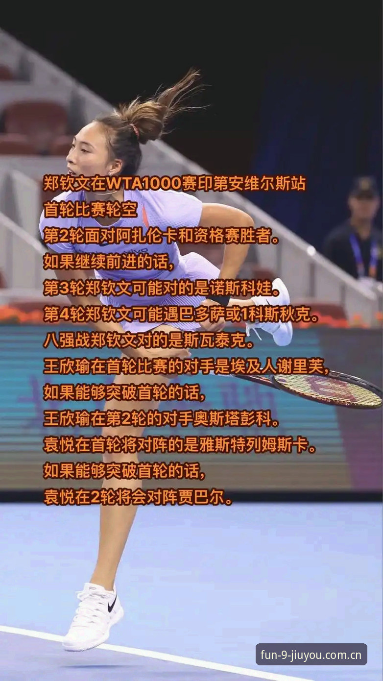 2026法网女单签表深度评测：郑钦文保分压力下的突围之路——九游平台赛事观感解析